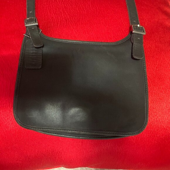 Handbags - Coach Grey Black Leather Bag